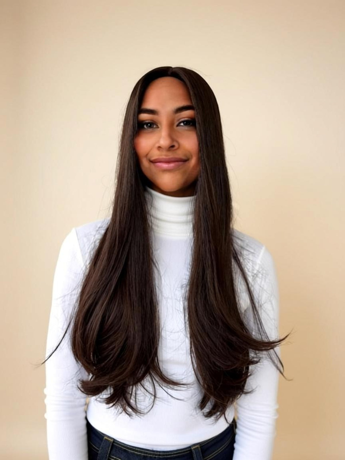 Tuni Silk French Top Wig - #3 - Dark Brown w/ Reddish Tones