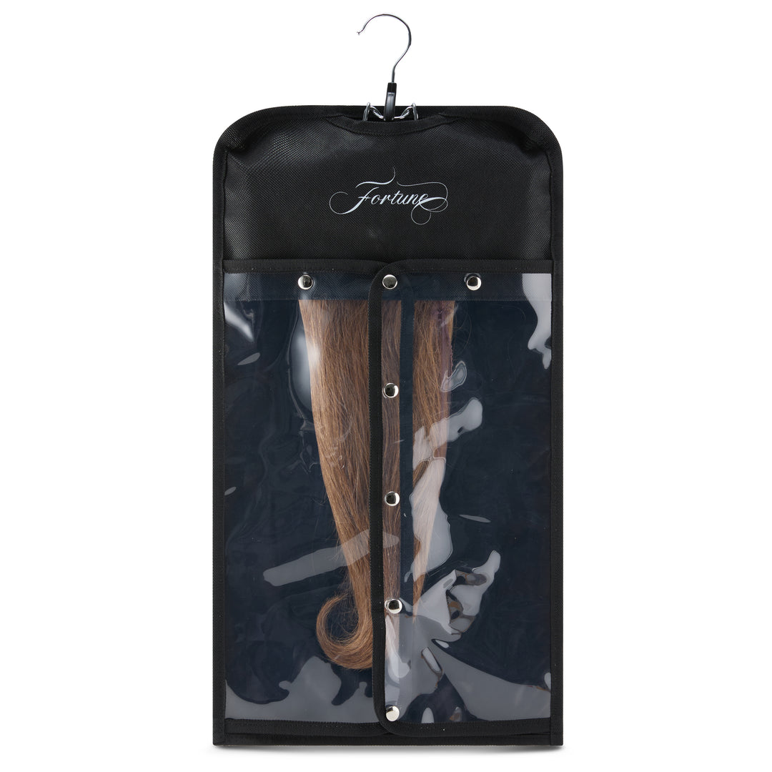 Canvas | Black Halo & Wig Travel Bag with Dual-Use Hanger