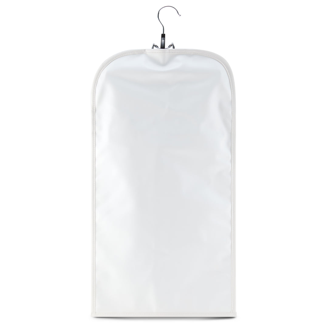 Faux Leather | White Halo & Wig Travel Bag with Dual-Use Hanger