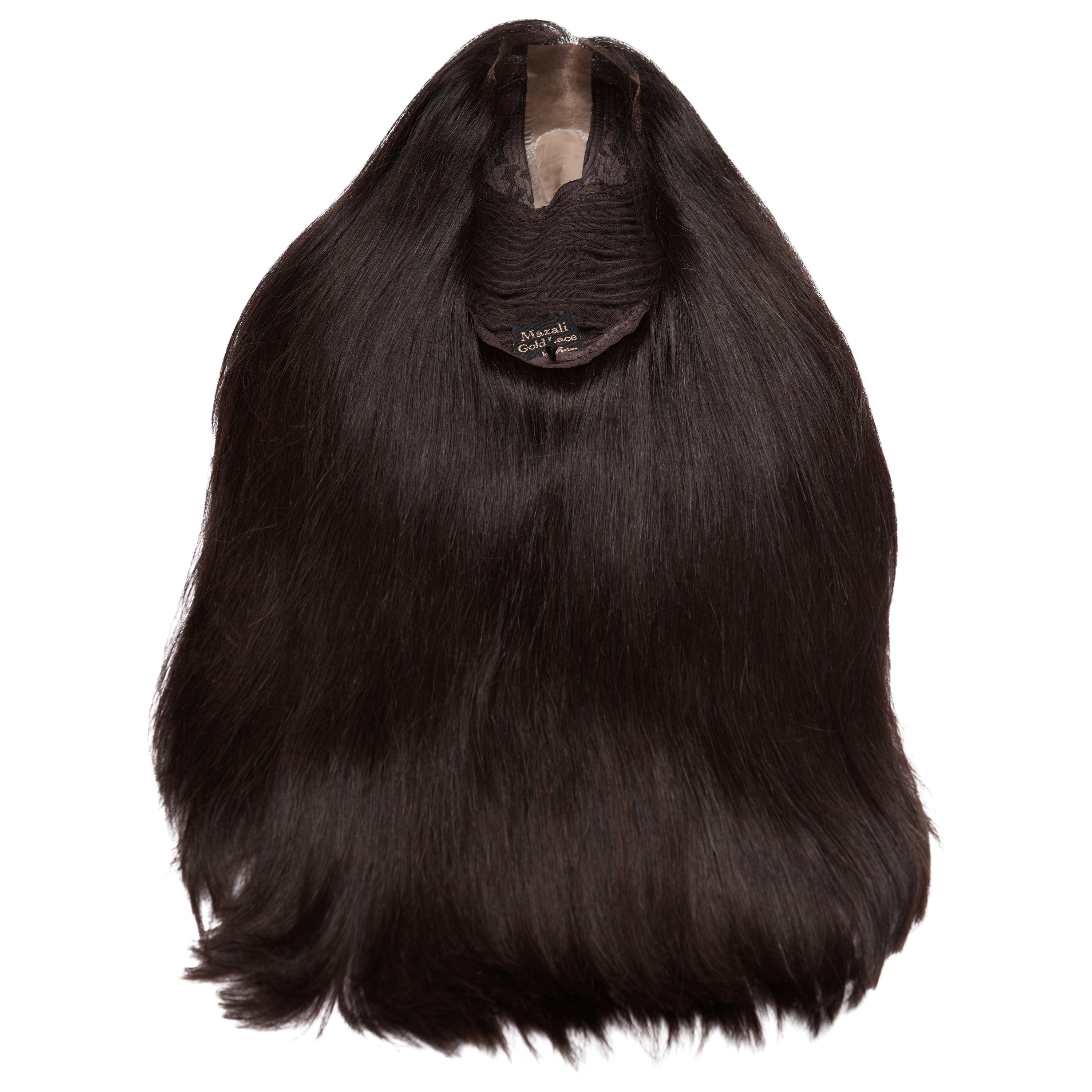 #1B DARKEST BROWN LACE TOP WIGS - Fortune Wigs