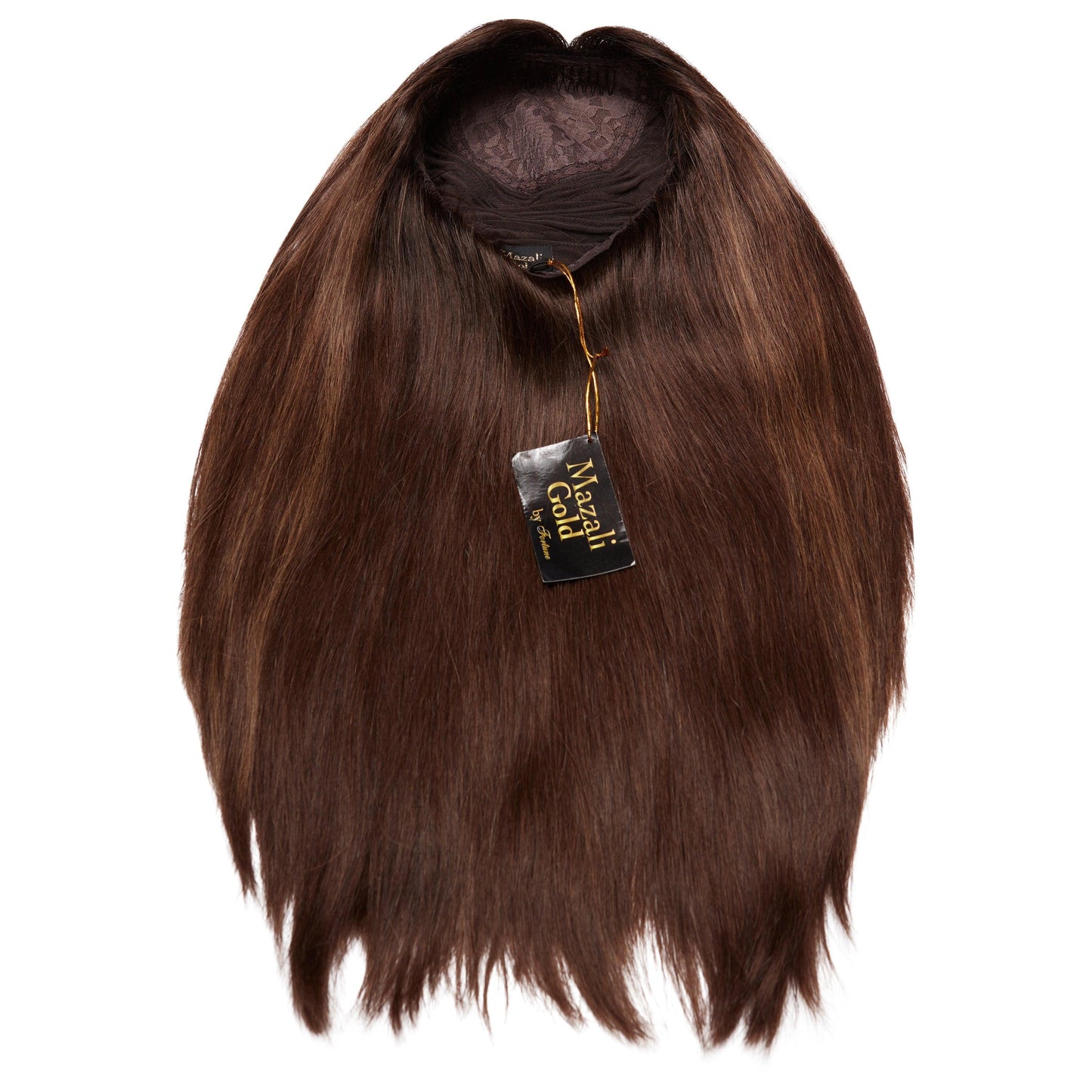 #12-4-6 MEDIUM BROWN+ BLONDE SILK FRENCH TOP WIGS - Fortune Wigs