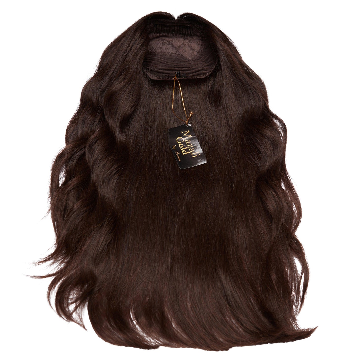 #3 DARK BROWN+REDDISH SILK FRENCH TOP WIGS - Fortune Wigs