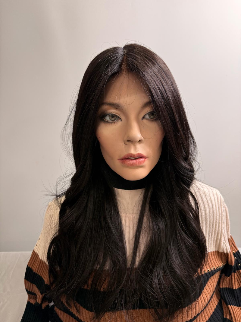 Mazali Lace Front Wig | 16″ #1B — front view, item 53