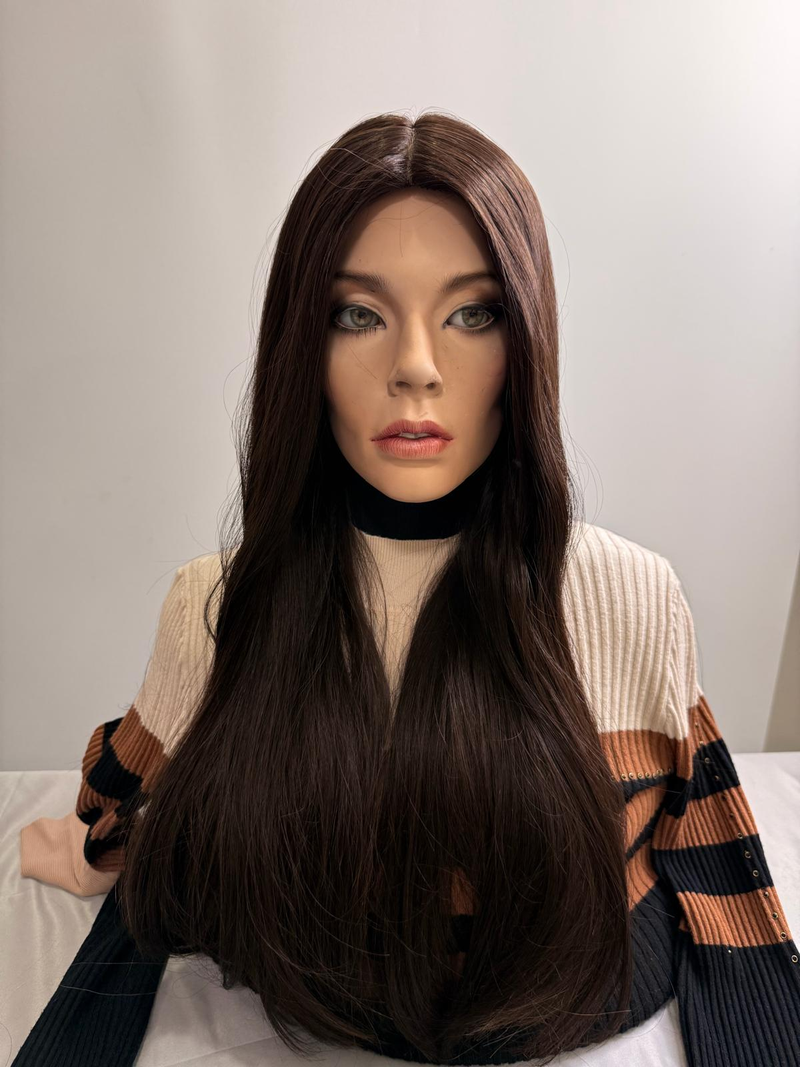 Mazali Silk French Top Wig | 20″ #4 — front view, item 63