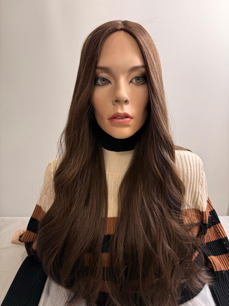 Mazali Silk French Top Wig | 20″ #10/6/8 — front view, item 69