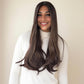 Silk French Top Wig - #12-4-6 - Medium Brown W/ Blond Highlights