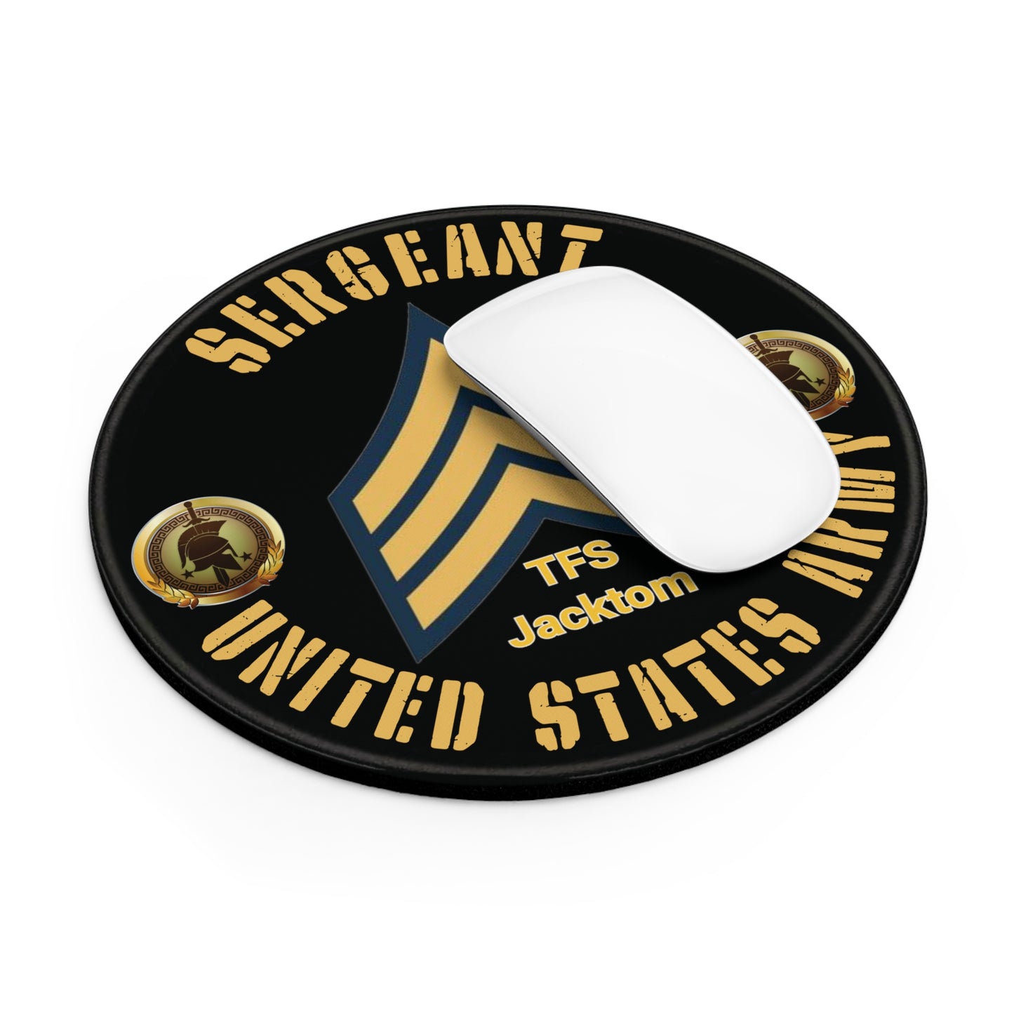 Sergeant United States Army Mouse Pad — Customizable Name "TFS Jacktom"