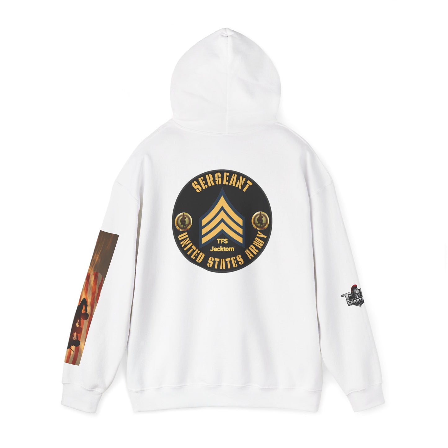 Spartan TFS Army Sergeant Hoodie — US Army Emblem Hoodie with “TFS” Graphic
