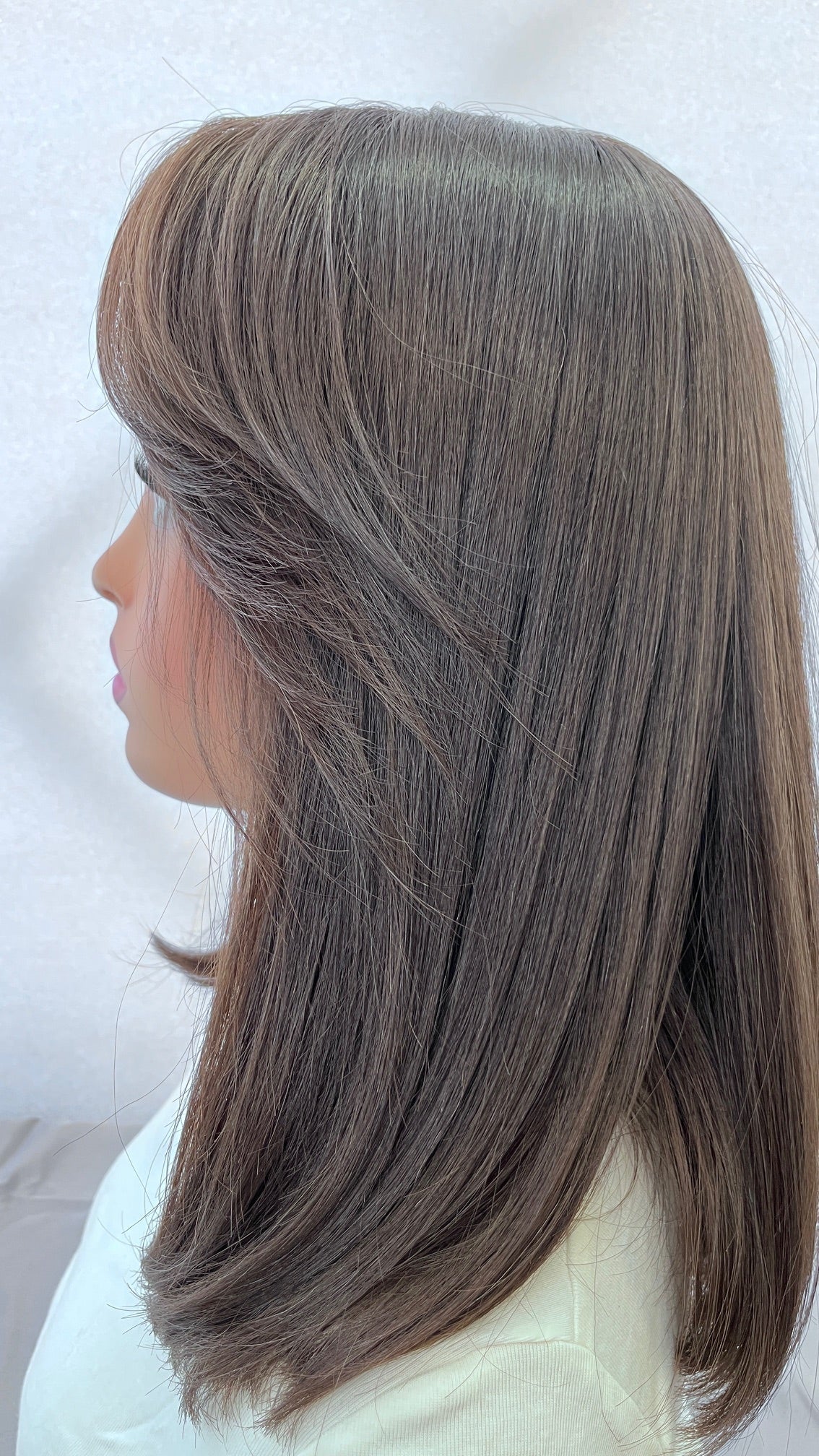 14" Wig With Curtain Bangs
