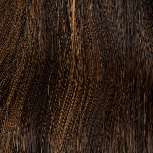 Dark Brown W/ Blond Highlights #2-12 French Wig