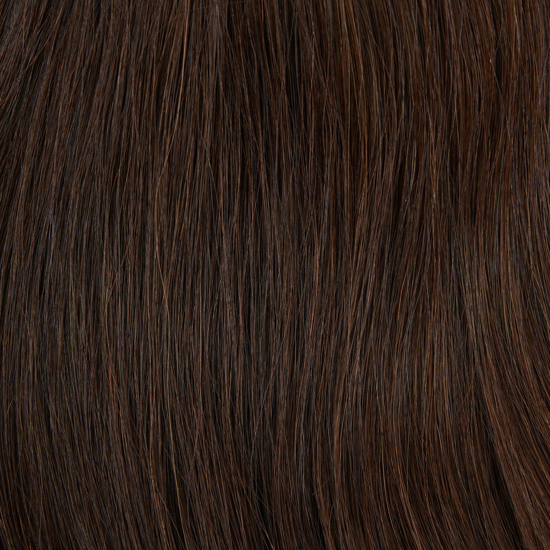 #2-7 DARK BROWN+CARAMEL MINI TOPPER - Fortune Wigs