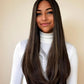 Silk French Top Wig - #2-12 - Dark Brown W/ Blond Highlights