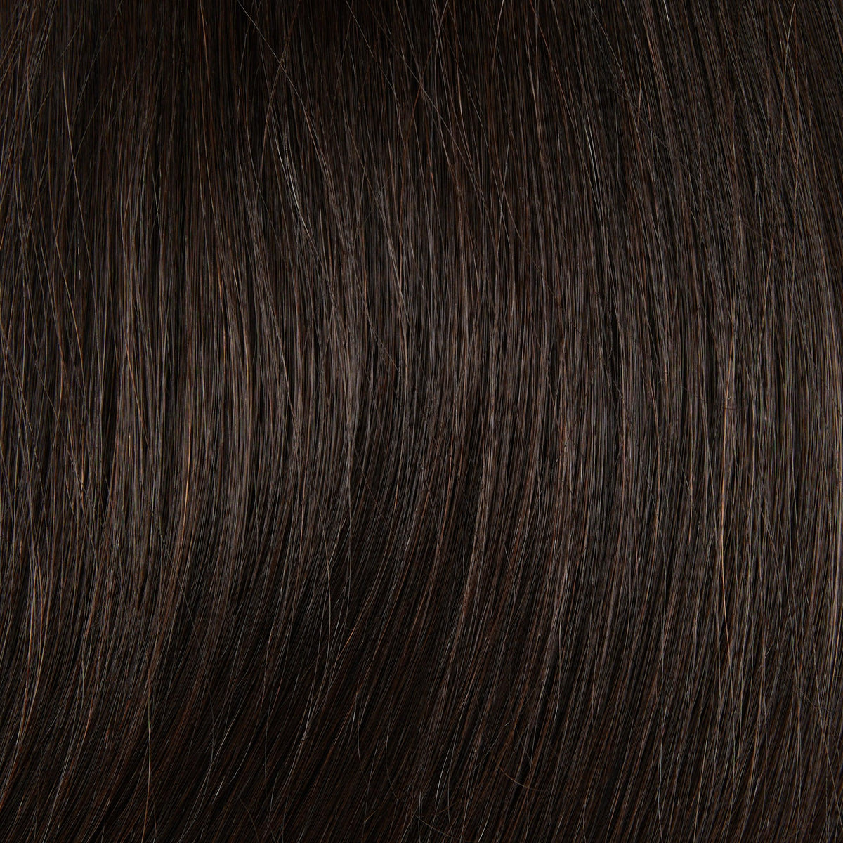 Close-up of hair in #2 Dark Brown.