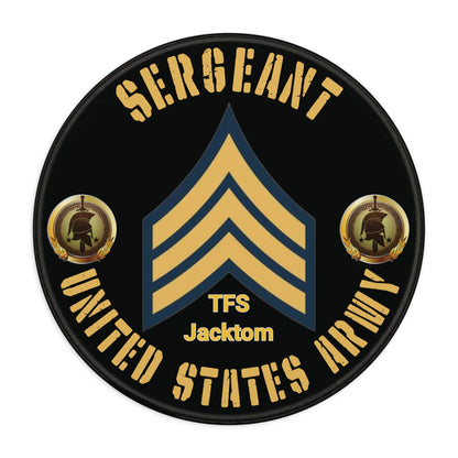 Sergeant United States Army Mouse Pad — Customizable Name "TFS Jacktom"