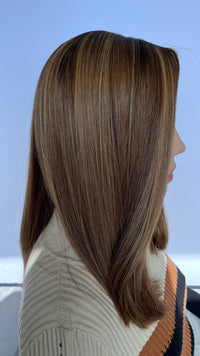 Pre-owned Irene wig, side view.