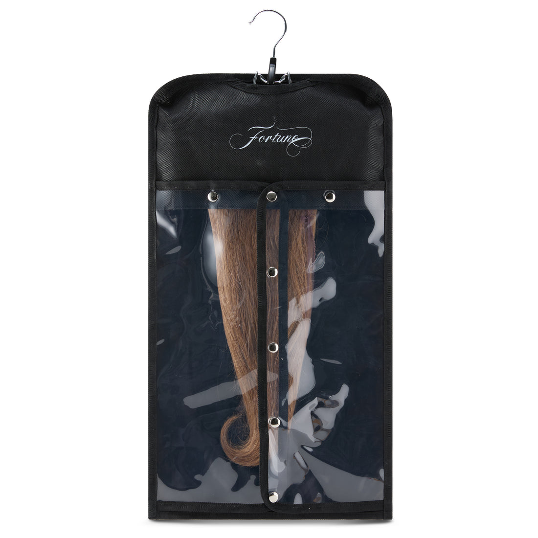 Canvas | Black Wig Travel Bag with Dual-Use Hanger