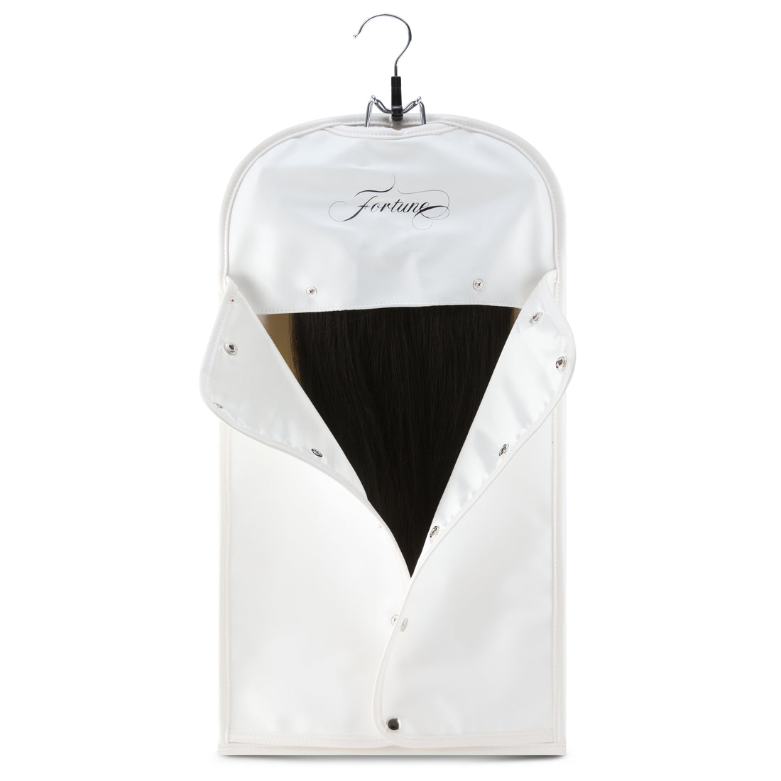 Faux Leather | White Wig Travel Bag with Dual-Use Hanger