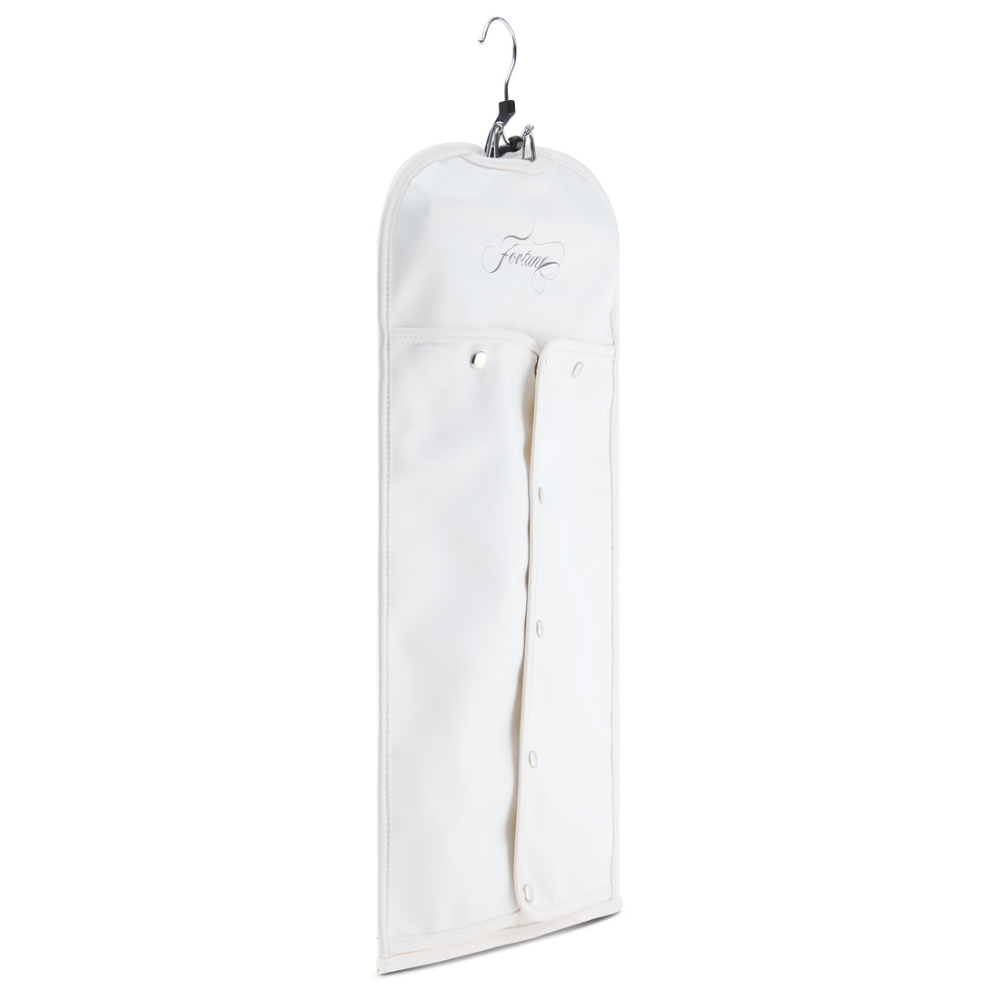 Faux Leather | White Wig Travel Bag with Dual-Use Hanger