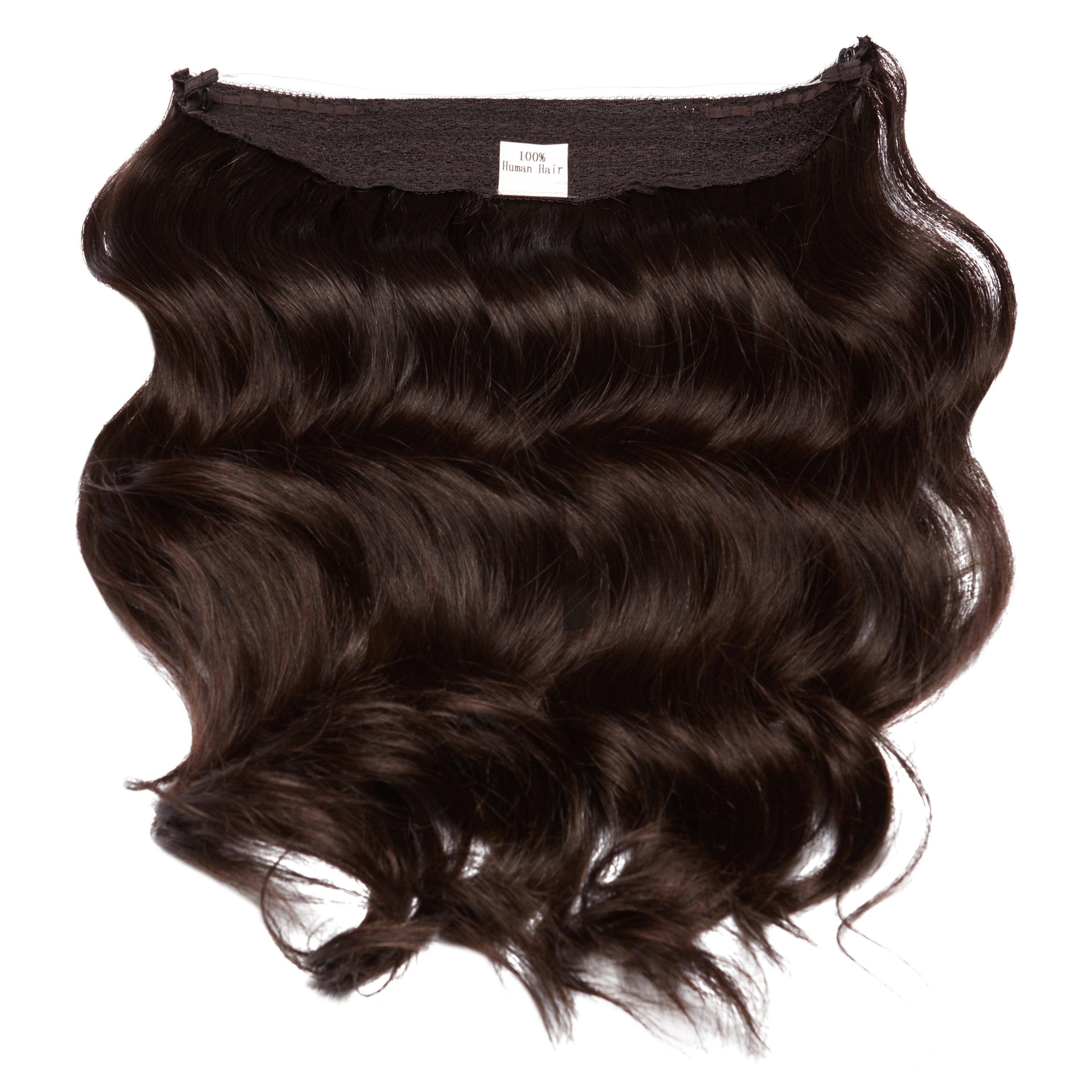 #3 DARK BROWN+REDDISH HALO EXTENSION - Fortune Wigs
