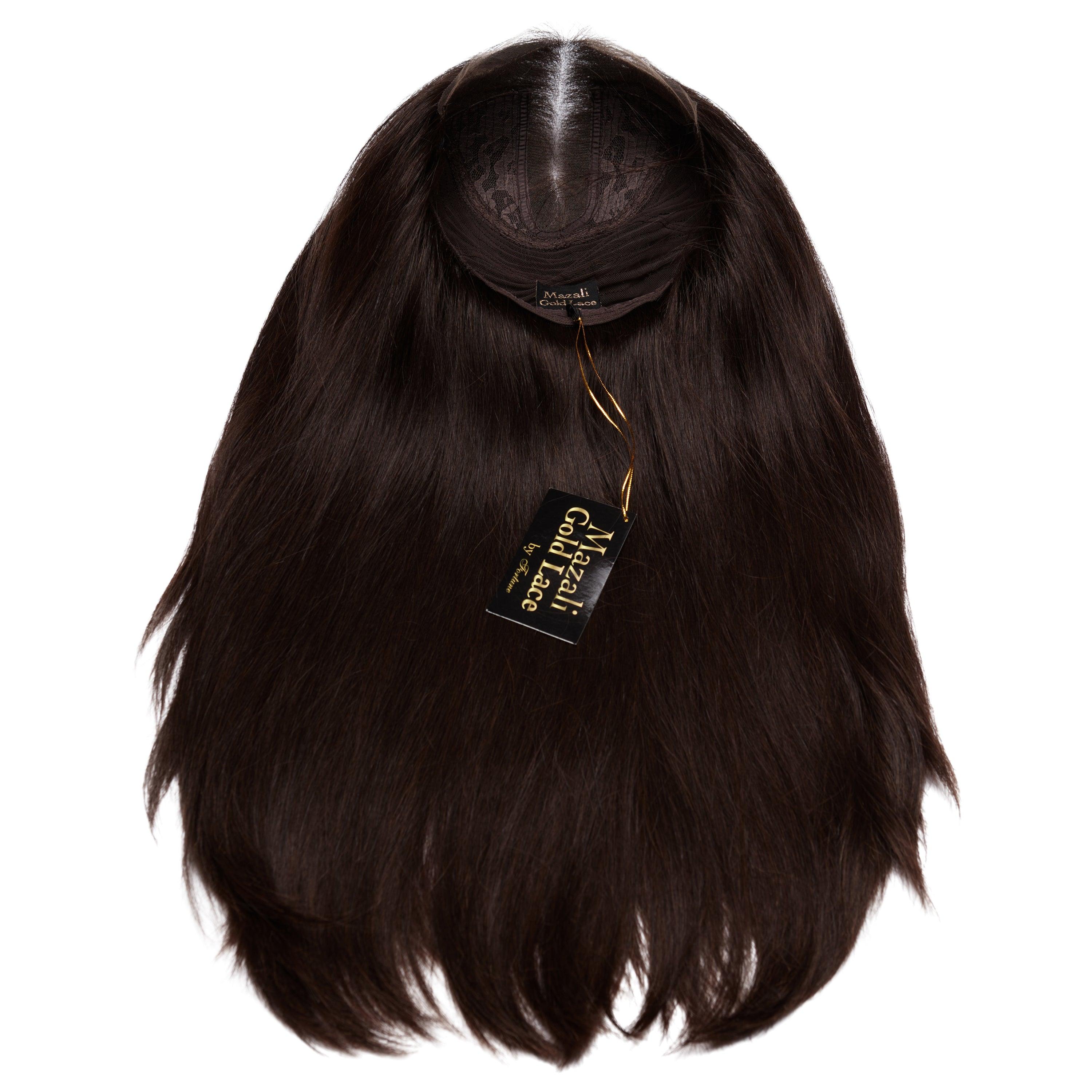 #6-613 Platinum Blond - Medium Brown LACE TOP WIGS - Fortune Wigs