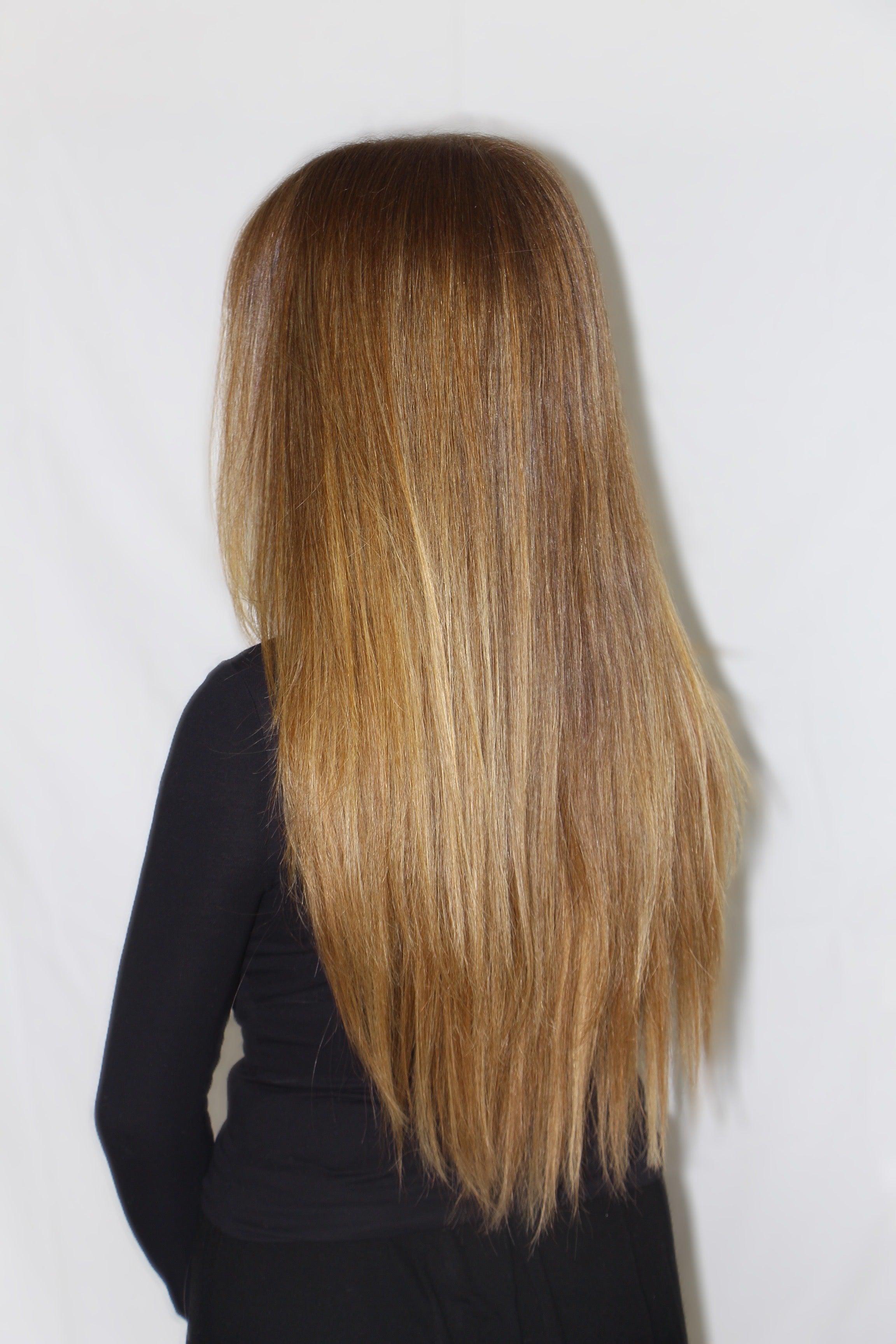 #10-6-8 LIGHT BROWN+BLONDE HALO EXTENSION - Fortune Wigs