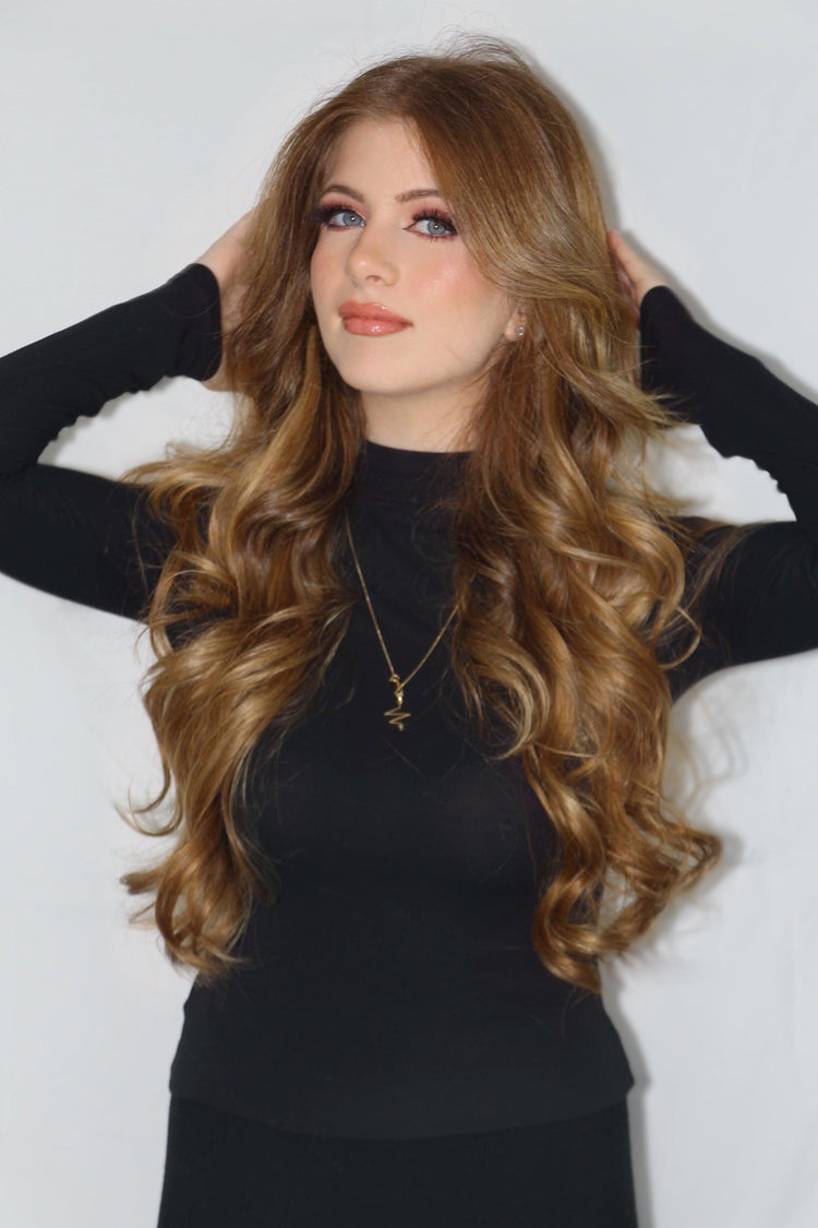 #10-6-8 LIGHT BROWN+BLONDE HALO EXTENSION - Fortune Wigs