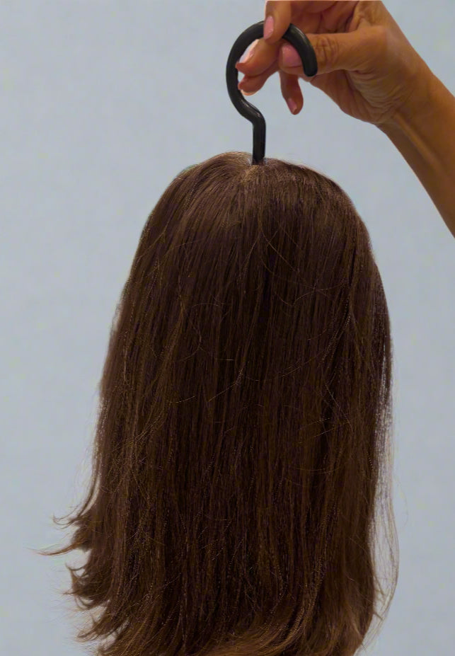 Faux Leather | White Halo & Wig Travel Bag with Dual-Use Hanger