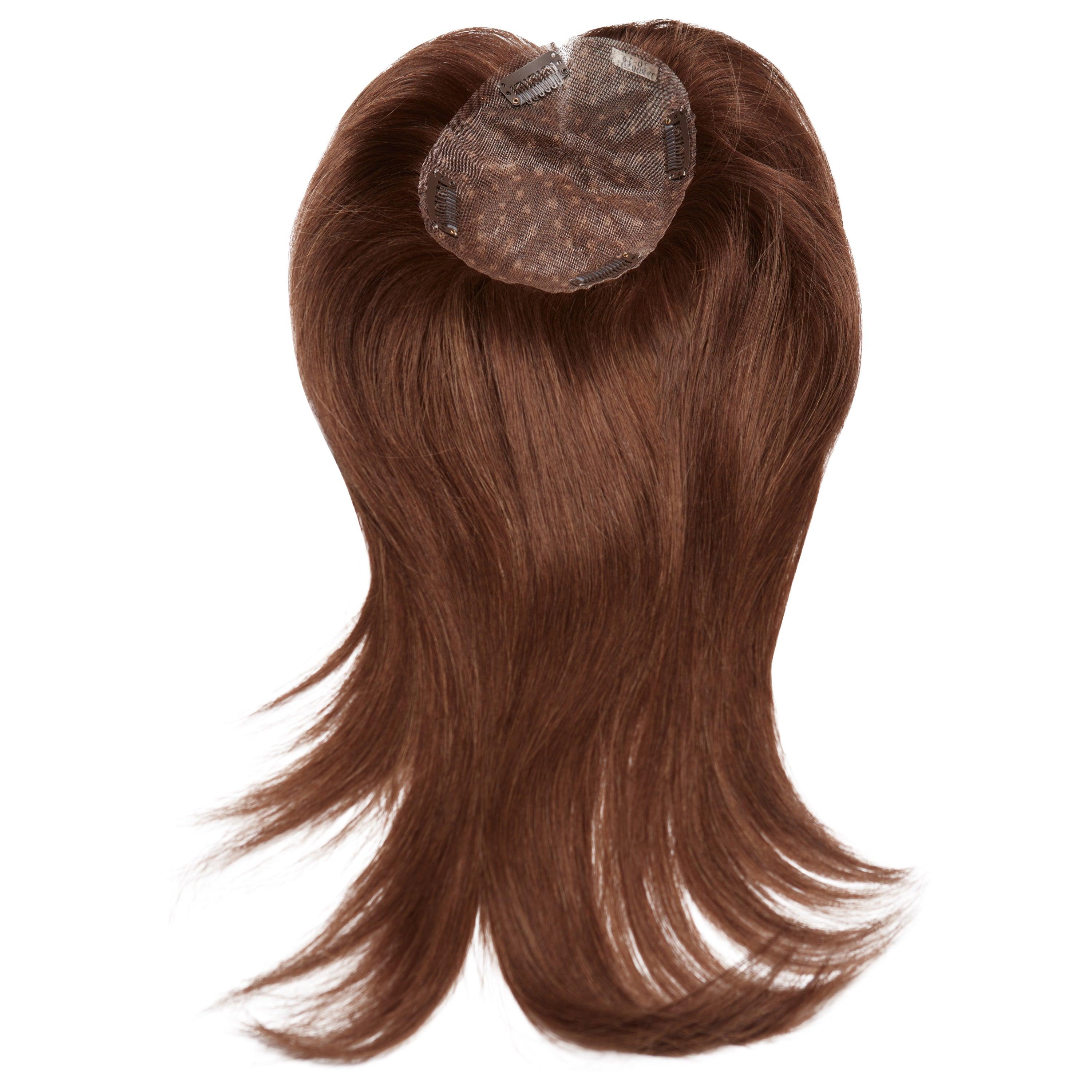 #6-613 Platinum Blond - Medium Brown LACE TOPPER - Fortune Wigs