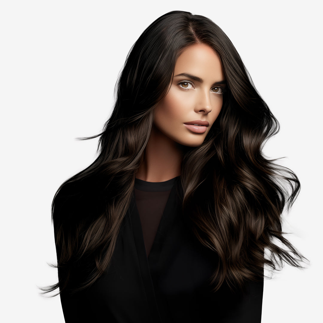 Lace Top Wig - #1B - Darkest Brown
