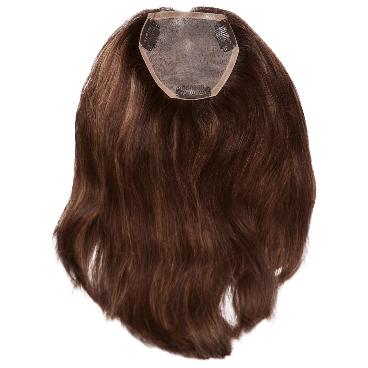 #12-4-6 MEDIUM BROWN+BLONDE MINI TOPPER - Fortune Wigs