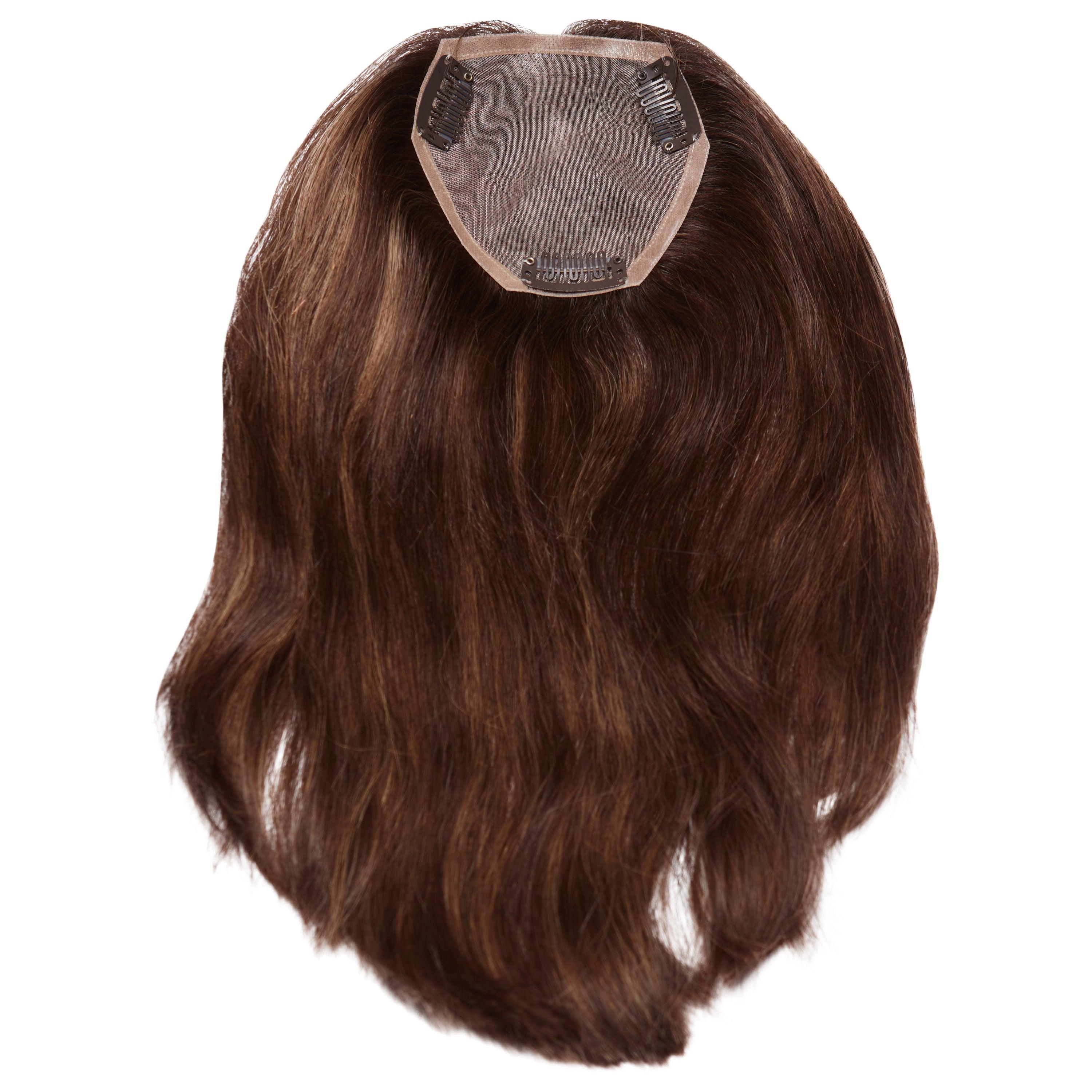 #6-613 Platinum Blond MEDIUM BROWN+BLONDE MINI TOPPER - Fortune Wigs