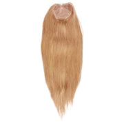 A Mini Mono Topper in #24-14-12 Blondest Blond, shown on white with the mono base and clips at the top.