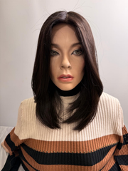 Mazali Silk French Top Wig | 12″ #2 — front view, item 61