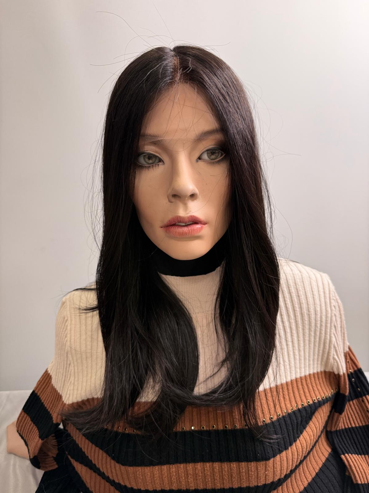 Mazali Lace Front Wig | 14″ #1B — front view, item 62