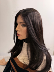 Mazali Lace Front Wig | 14″ #1B — side view, item 62