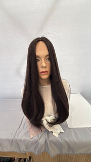 Mazali Silk French Top Wig, 20 inches, #1B — product view 1