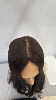 Mazali Silk French Top Wig, 20 inches, #1B — product view 3