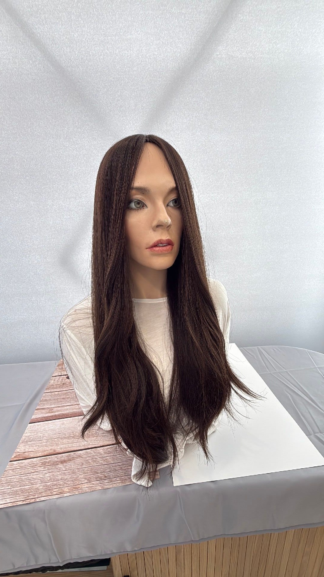 Mazali Silk French Top Wig, 18 inches, #2/8/6 — product view 1