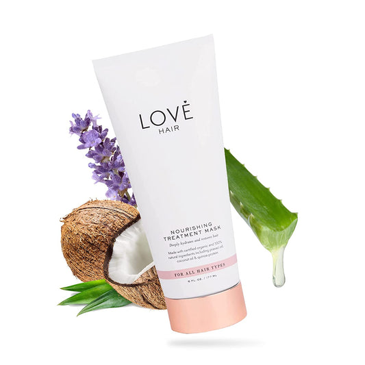 Love Hair Nourishing Hair Mask Hydrates and Restores, Effective on All Hair Types | No Parabens, No Sulfates, No Synthetic Fragrances, 100% Naturally Derived, Cruelty Free, Vegan
